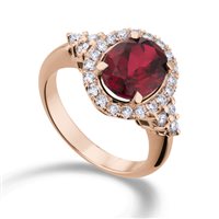 Ringe X-Diamond Dame in Rosègold Rubino sintetico 3.30 Ct LXDACLC131DRURO3 - LXDACLC131DRURO3